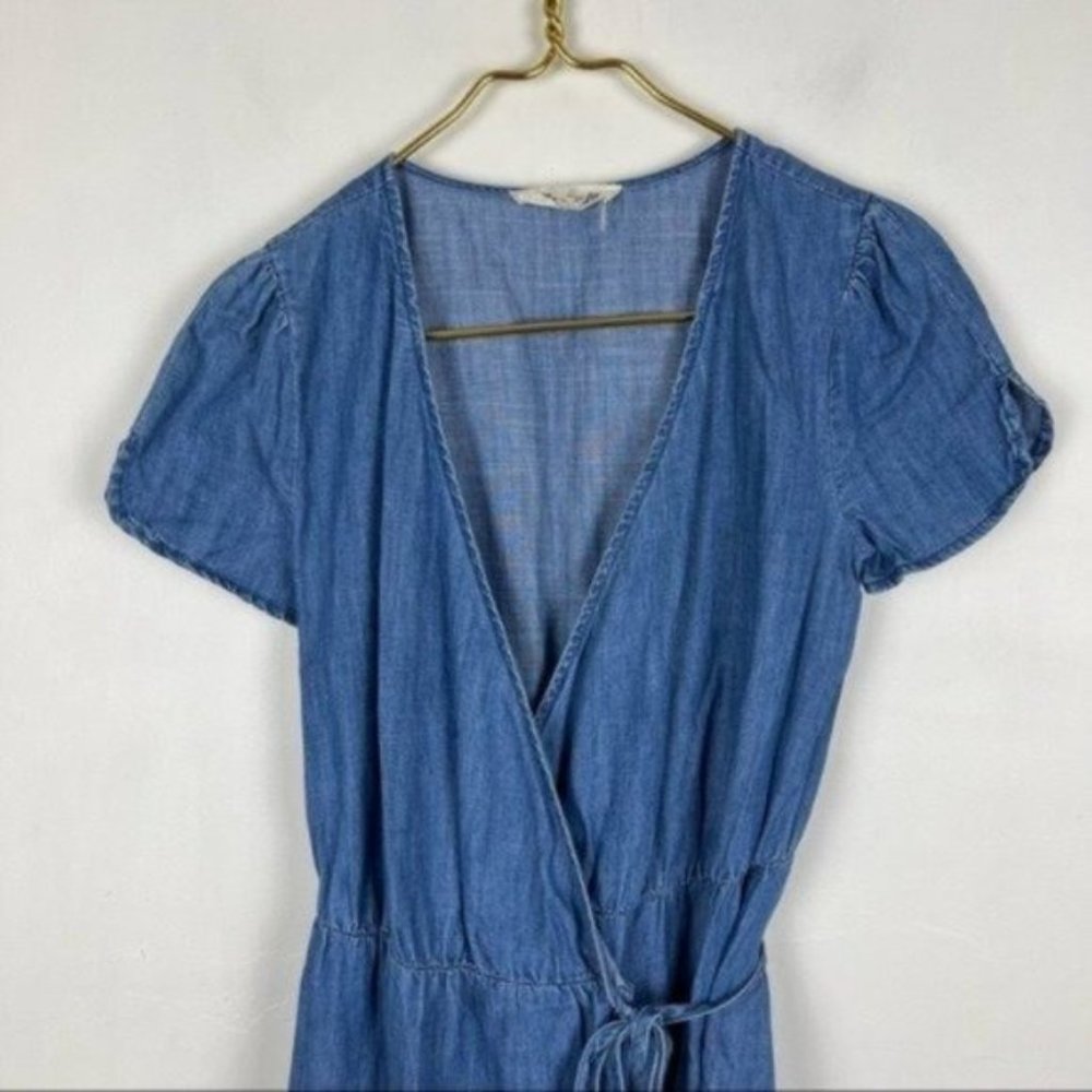 Madewell Denim Wrap Dress Size XXS - Picture 4 of 7